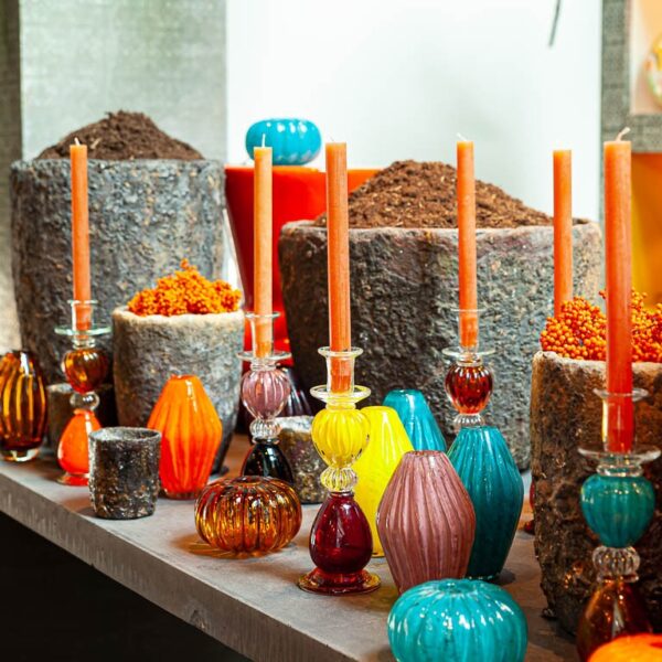 Kandelaar en vaas Des Pots