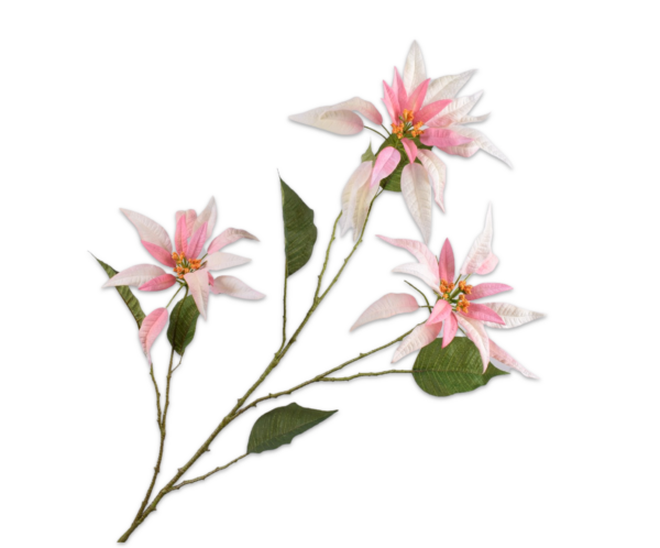 Kerstster zijde roze